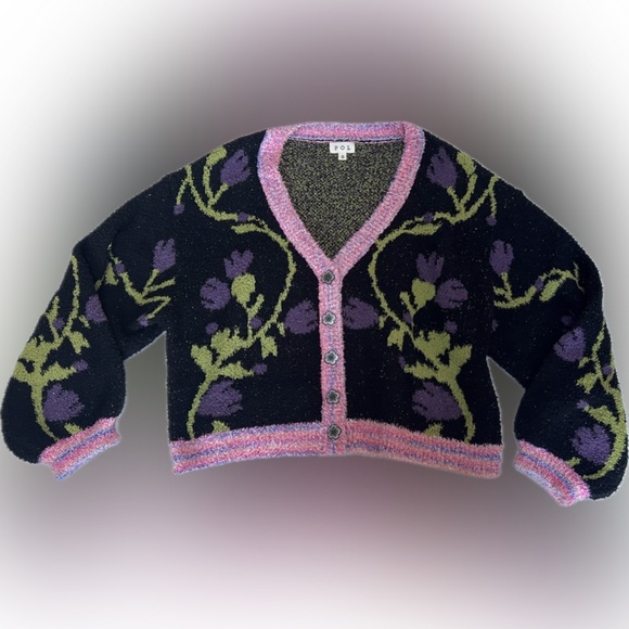 POL Nocturne Floral Cardigan - Picture 2 of 6